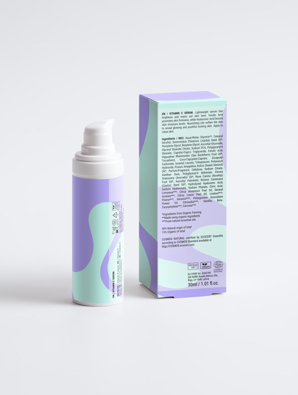 Vitamin C brightening serum with dropper