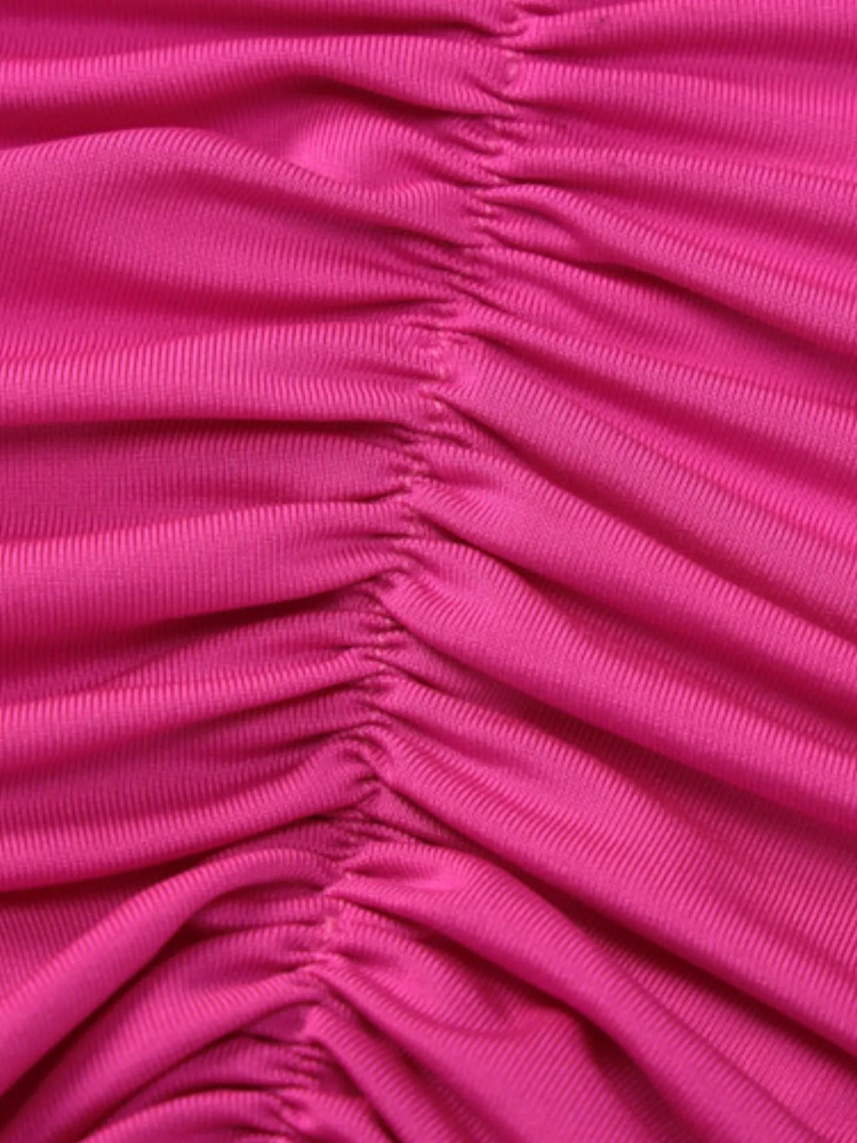One Shoulder Ruched Bodycon Maxi Dress side view