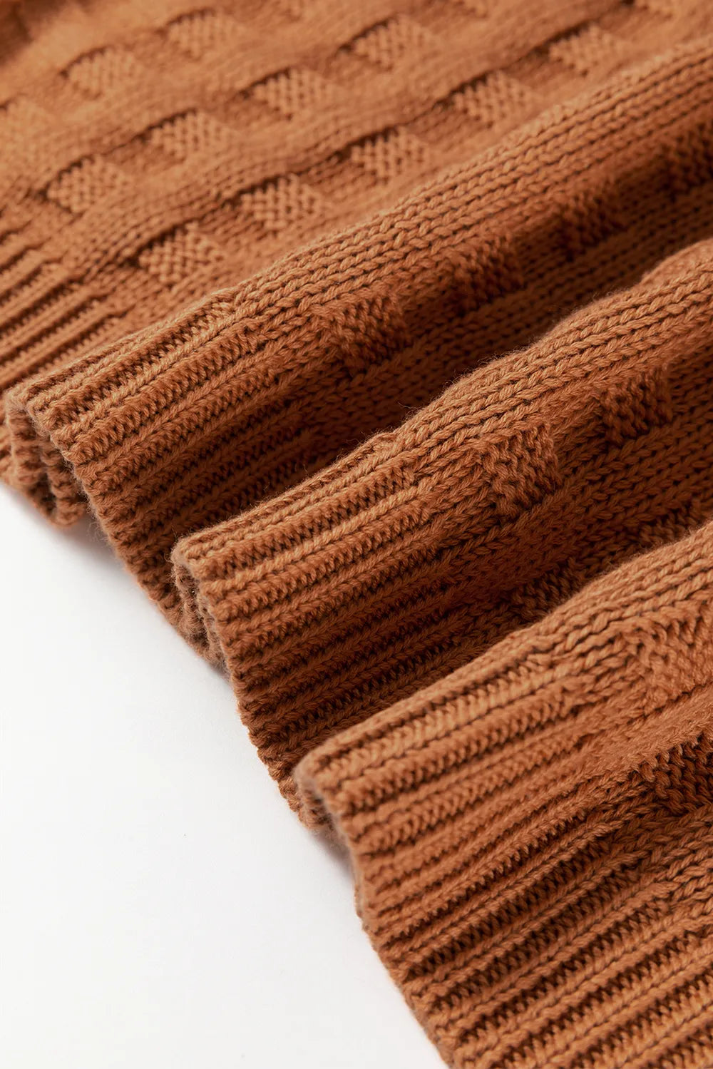 Round Neck Cap Sleeve Sweater Vest in Camel view 8