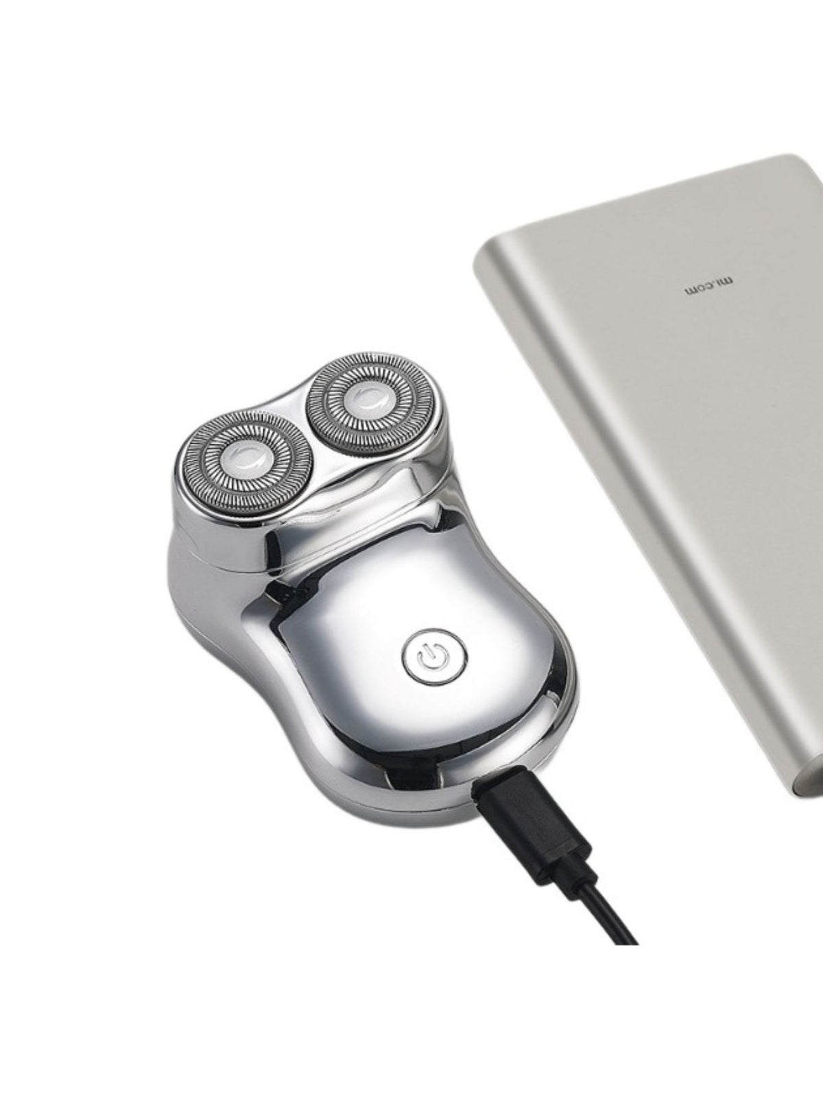 Rotary shaver charging port
