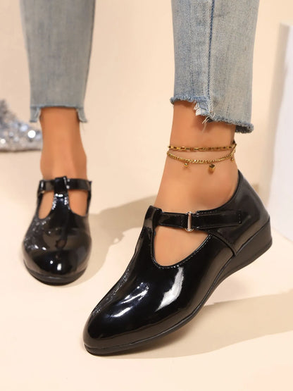 Point Toe Wedge Loafers - Fashorio