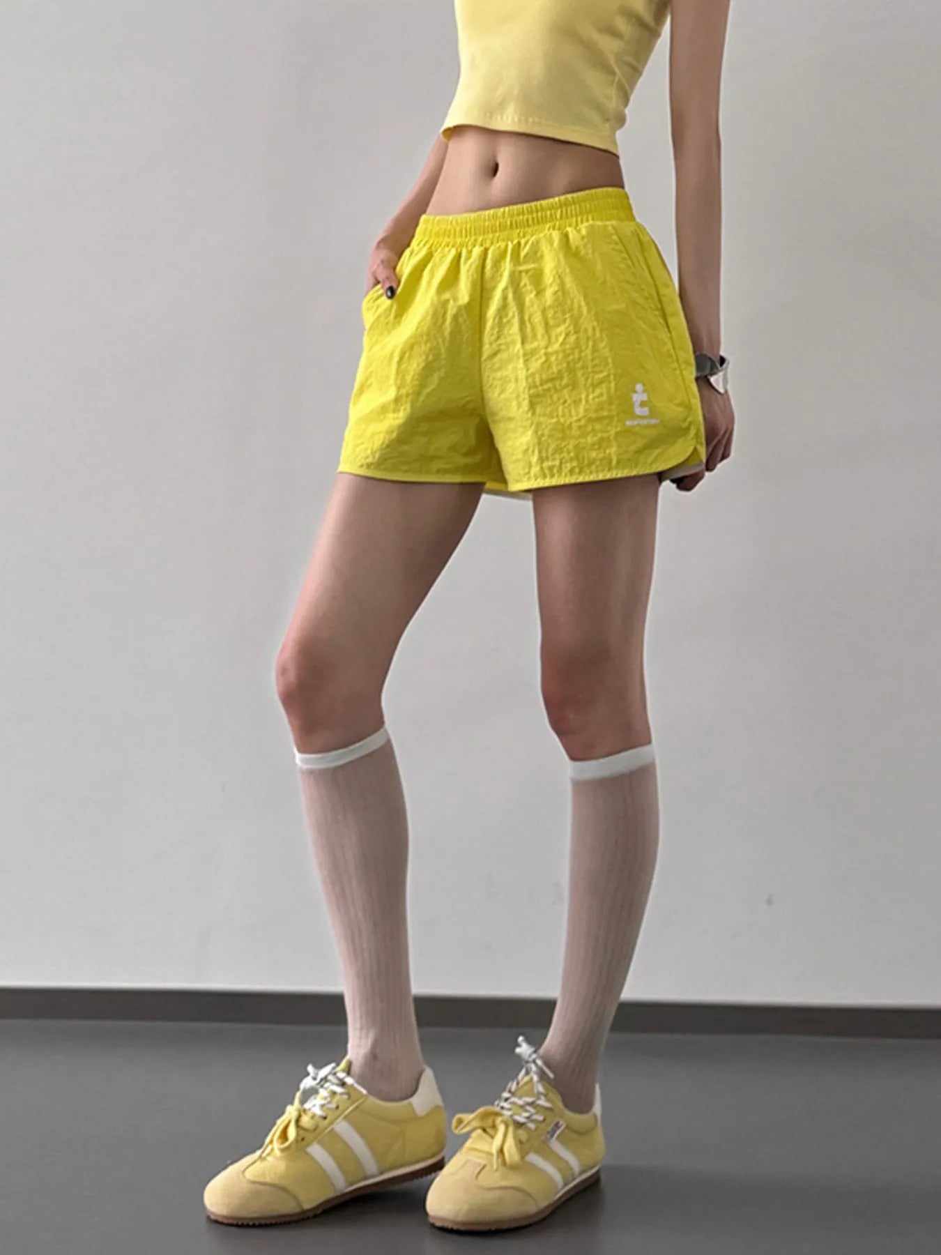 Elastic Waist Cotton Linen Shorts - Fashorio