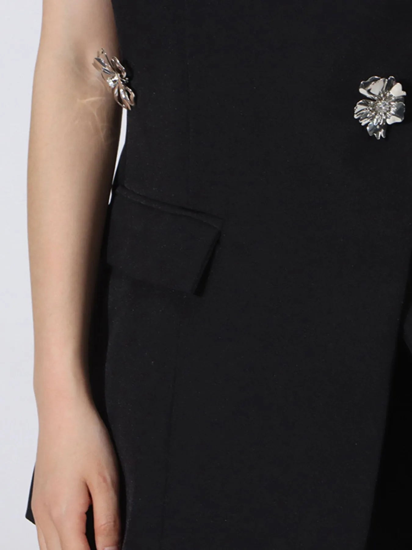 Flower Sleeveless Vest and Skirt Set - Fashorio