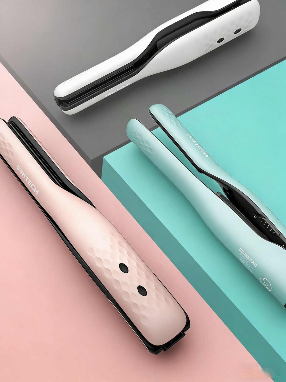 Fast heating hair straightener in pink