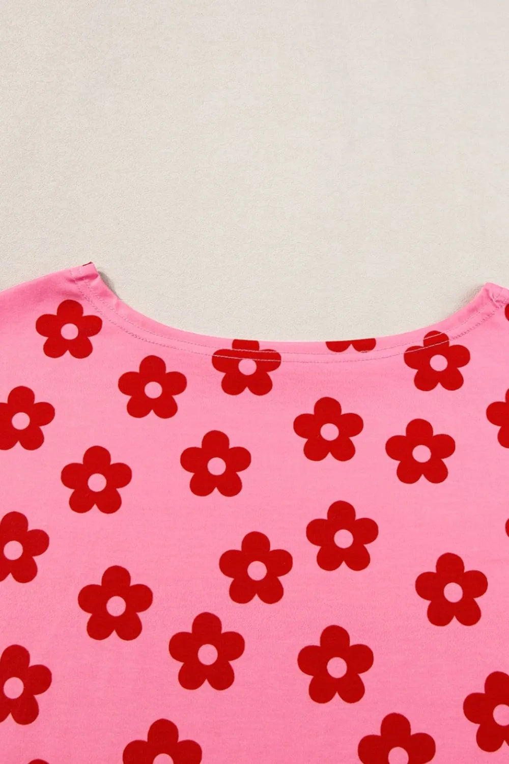 Floral Cropped Tee and Shorts Lounge Set, view 8