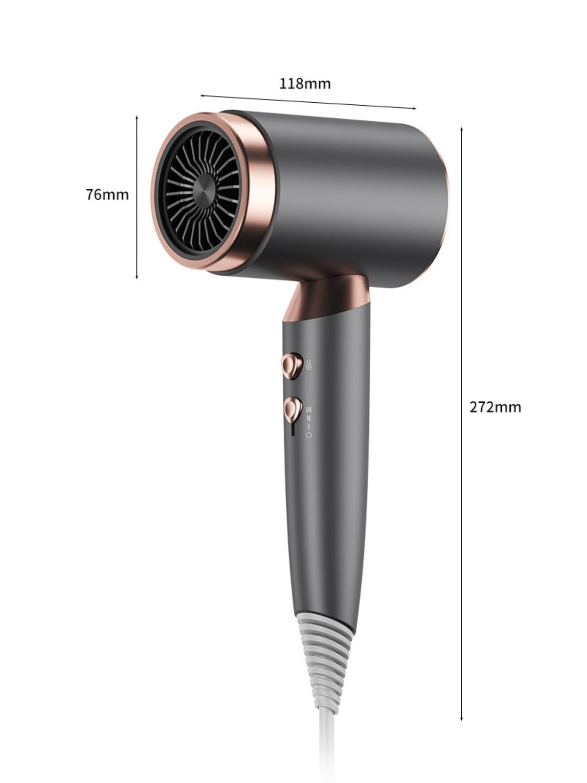 Hair dryer with concentrator nozzle