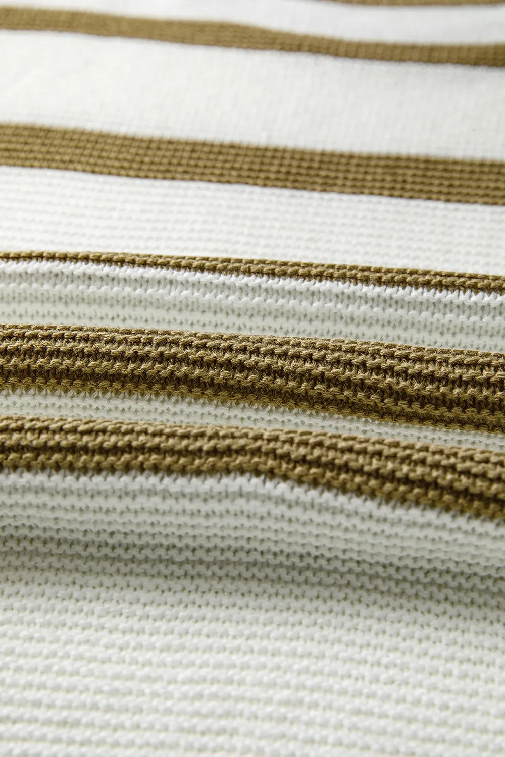 Stripe Tie Open Side Sweater Knitted Top - Fashorio