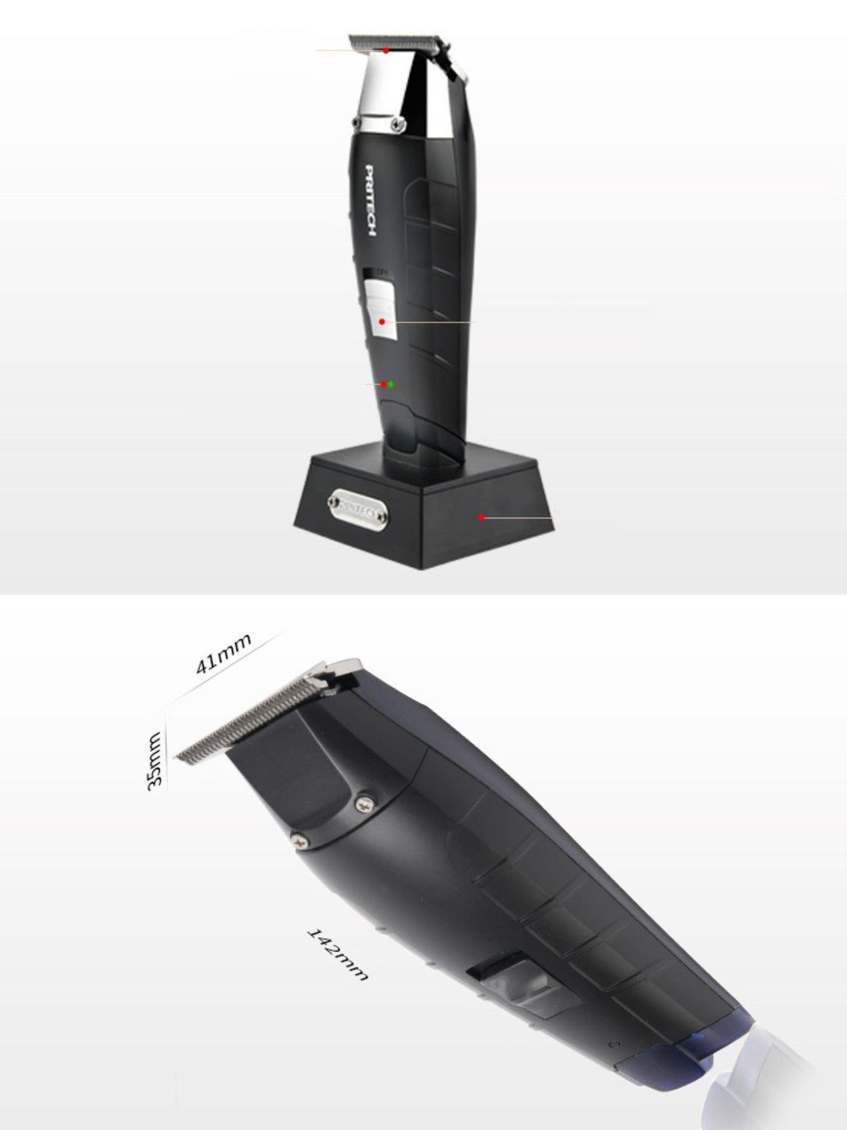 Hair clipper blade close up