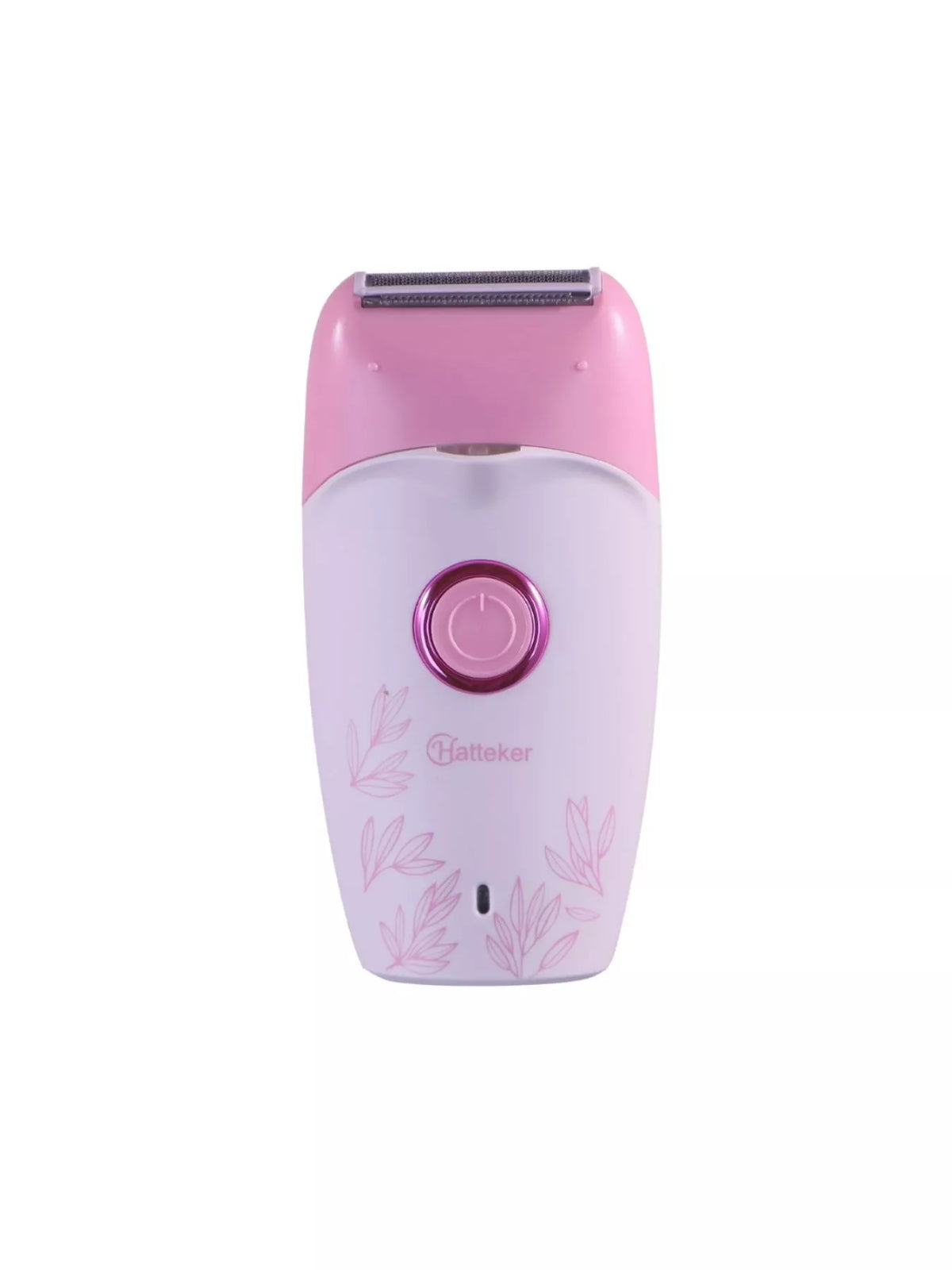 Pink epilator standing upright