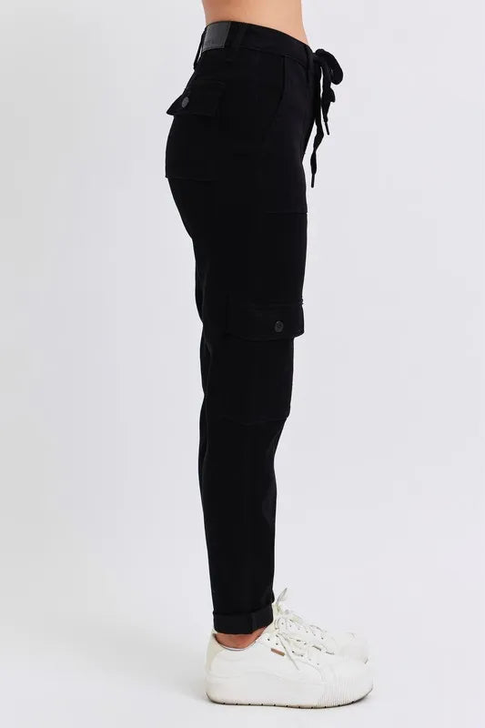 Judy Blue Full Size High Waist Cargo Cuffed Jogger Plus Size - Fashorio