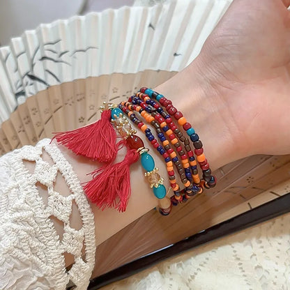Tassel Rice Bead Bracelet - Fashorio