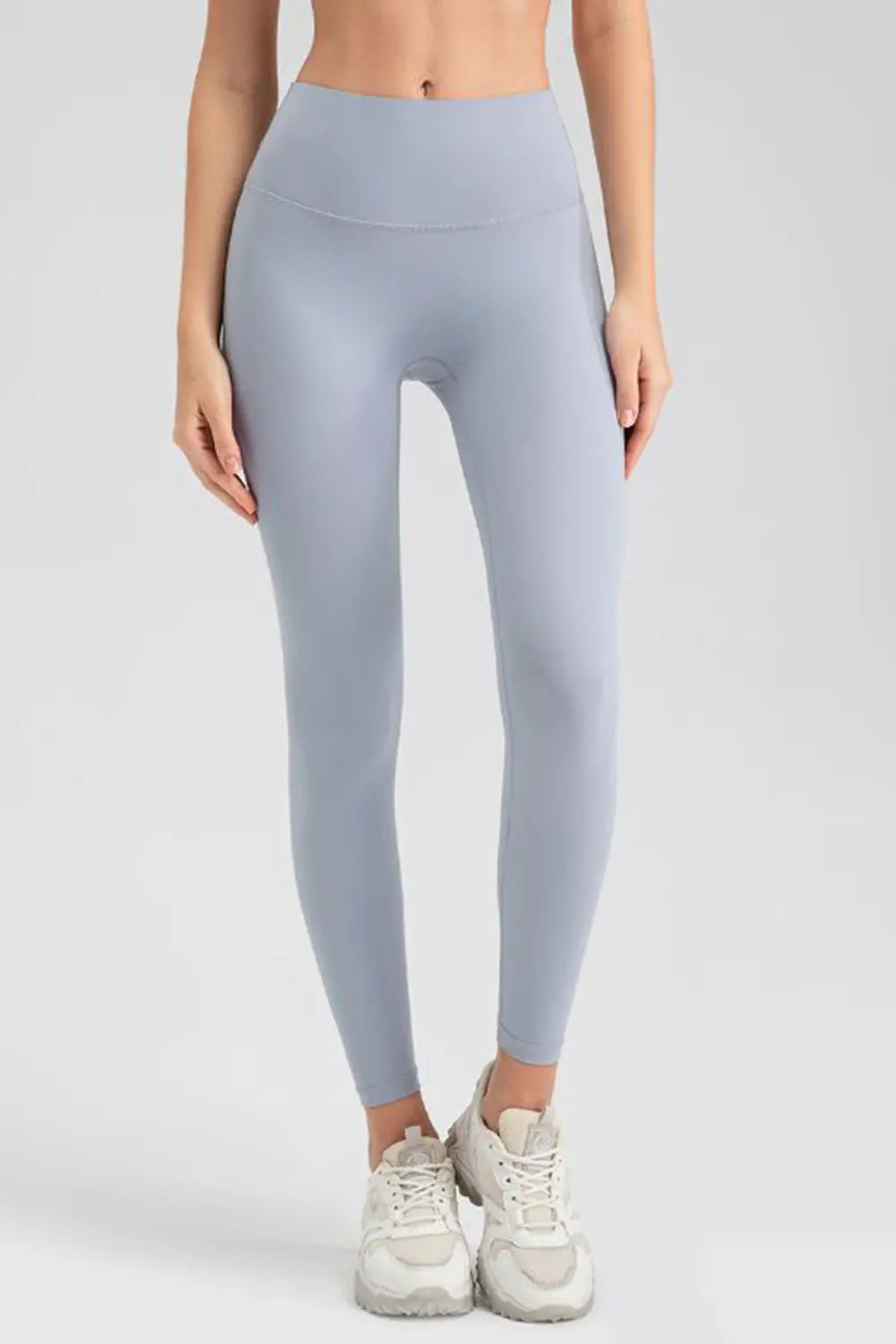 wide waistband sport leggings sleeve detail