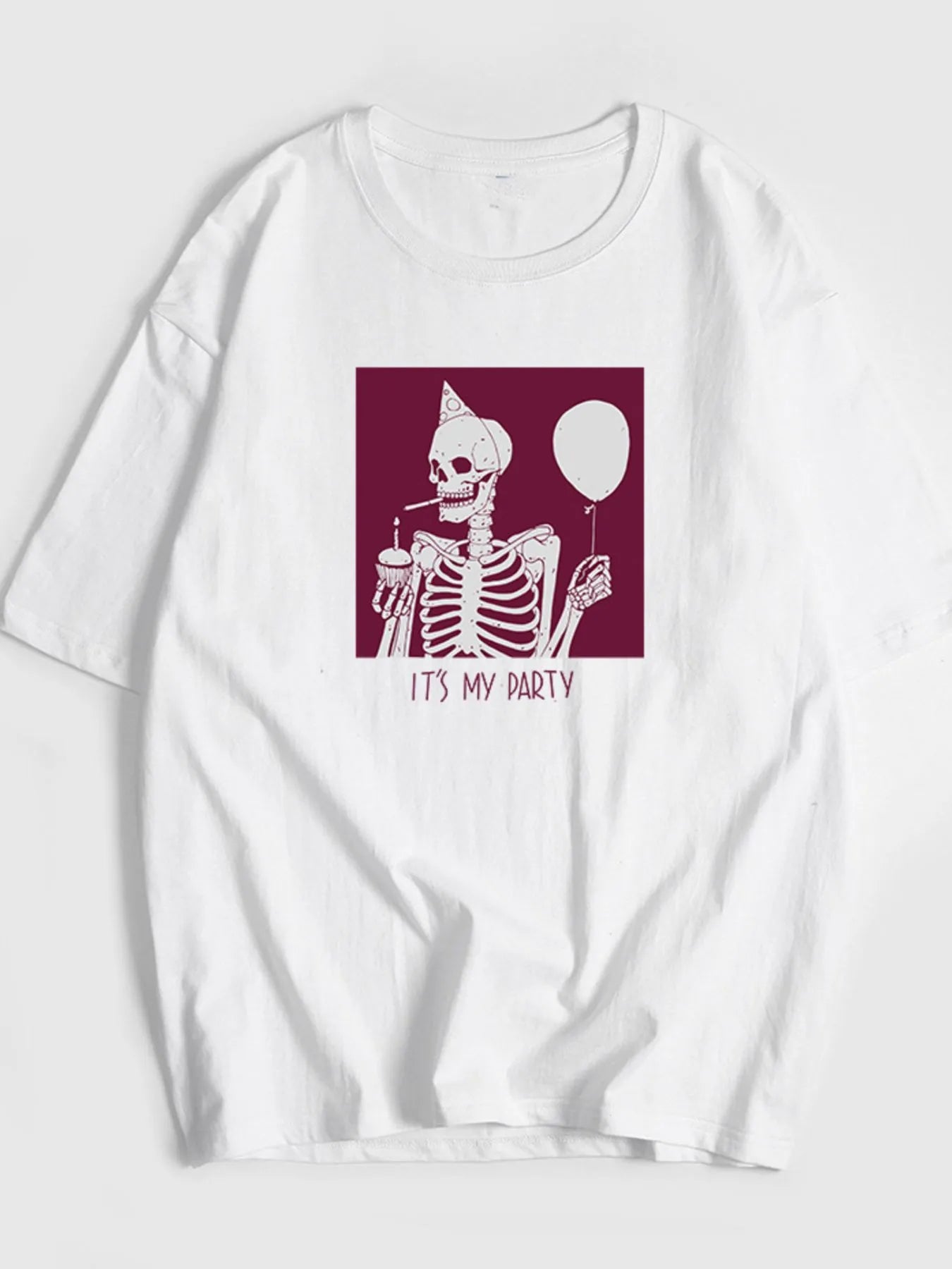 Plus Size Graphic Round Neck Half Sleeve T-Shirt - Fashorio