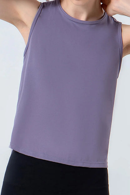 Round Neck Active Tank - Fashorio