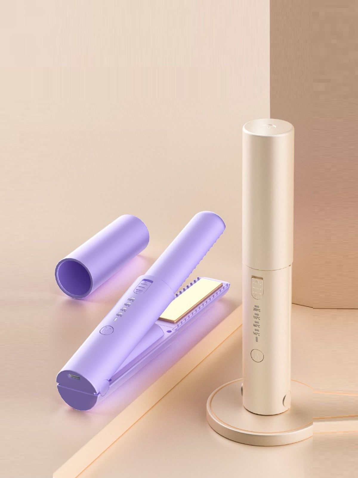 Rechargeable straightener charging port