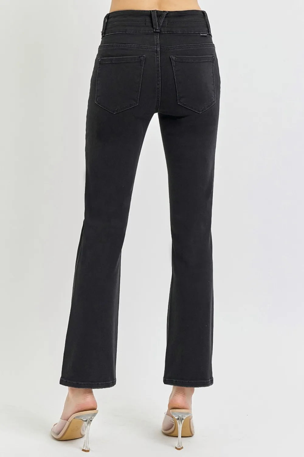 RISEN Full Size High Rise Wide Waistband Ankle Bootcut Jeans - Fashorio