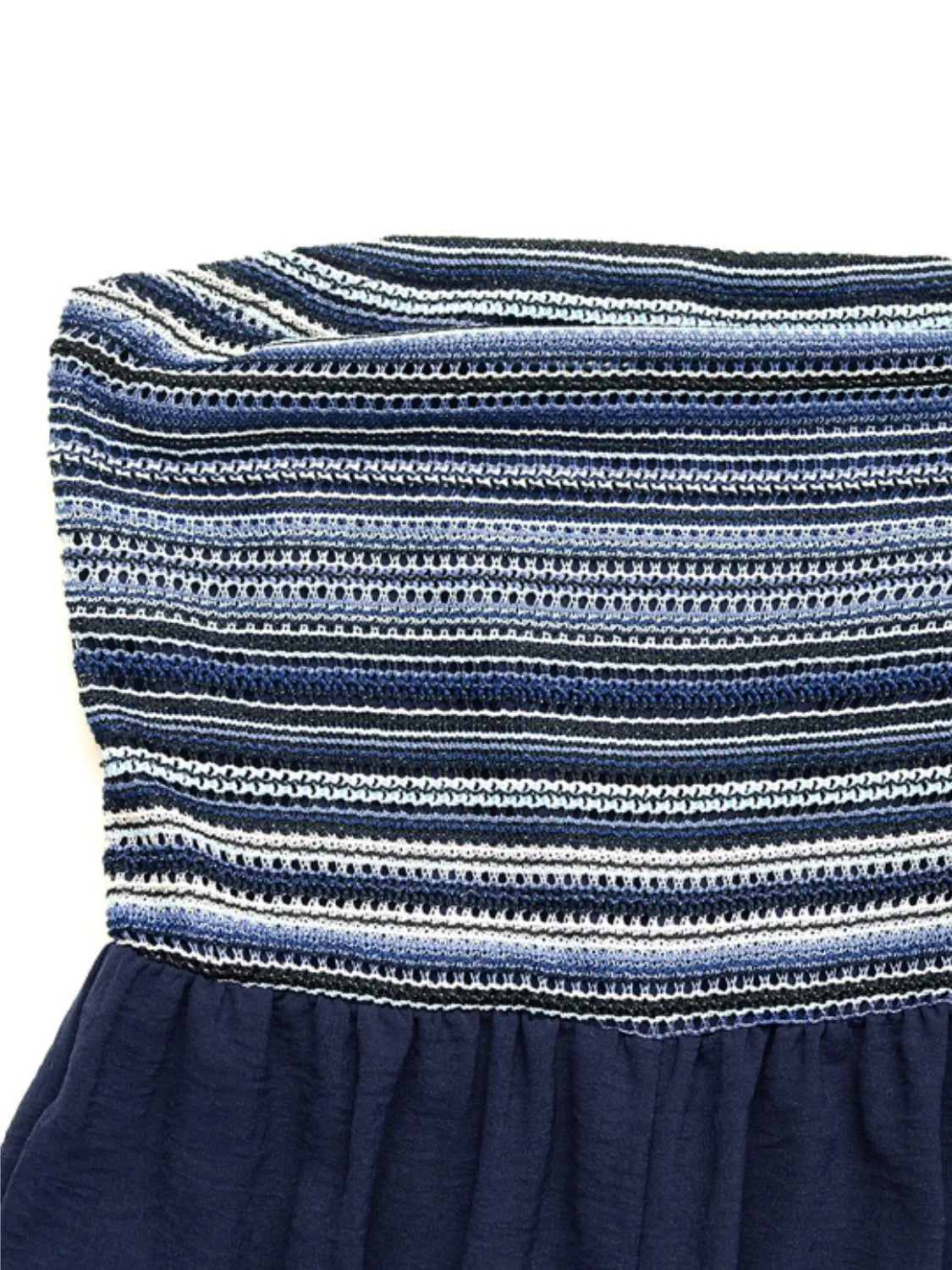 Blue tube jumpsuit lifestyle view