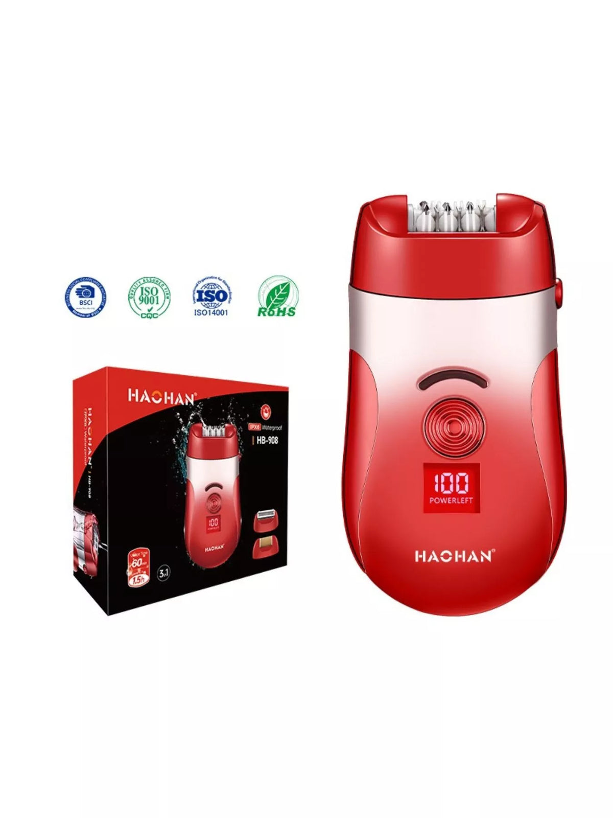 Portable epilator with USB cable