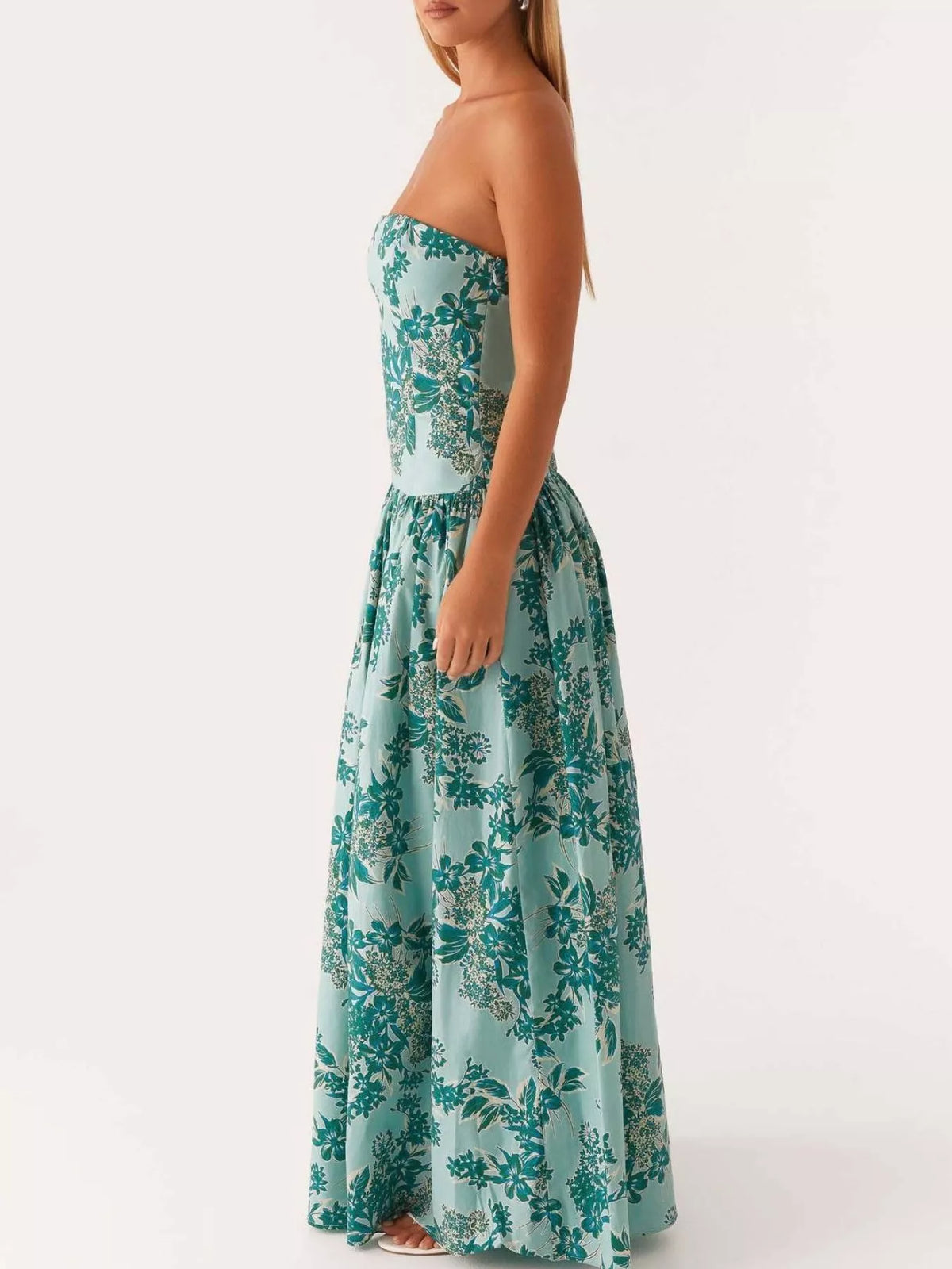 Tube maxi dress in white