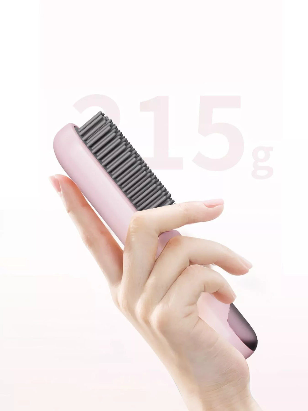 Heated straightening comb size detail