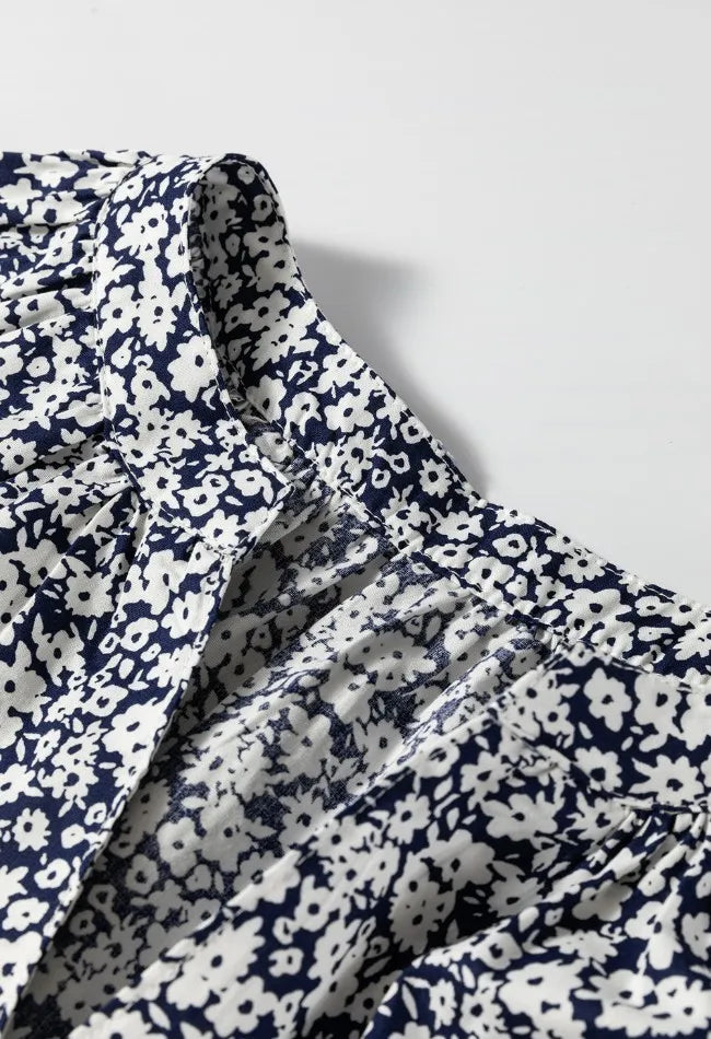 Floral print blouse sleeve detail