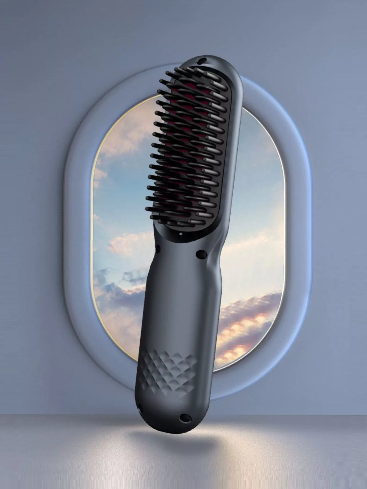 Straightening comb styling hair
