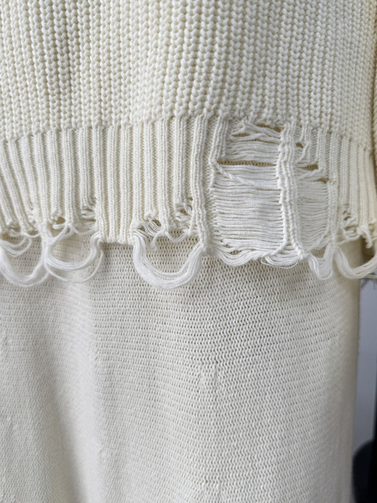 Distressed Sweater and Skirt Two Piece Set, view 18