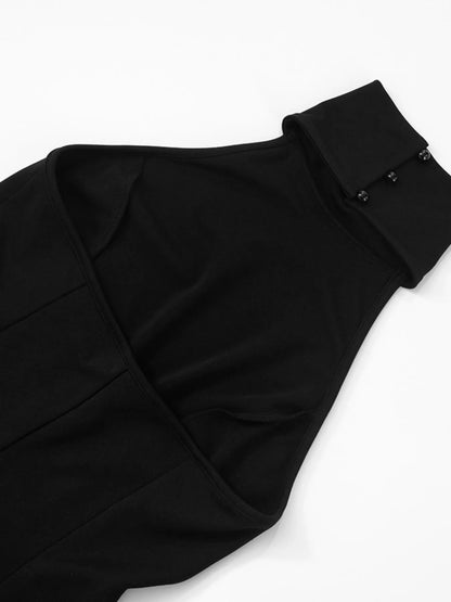 Halter Neck Ruffled Hem Romper - Fashorio