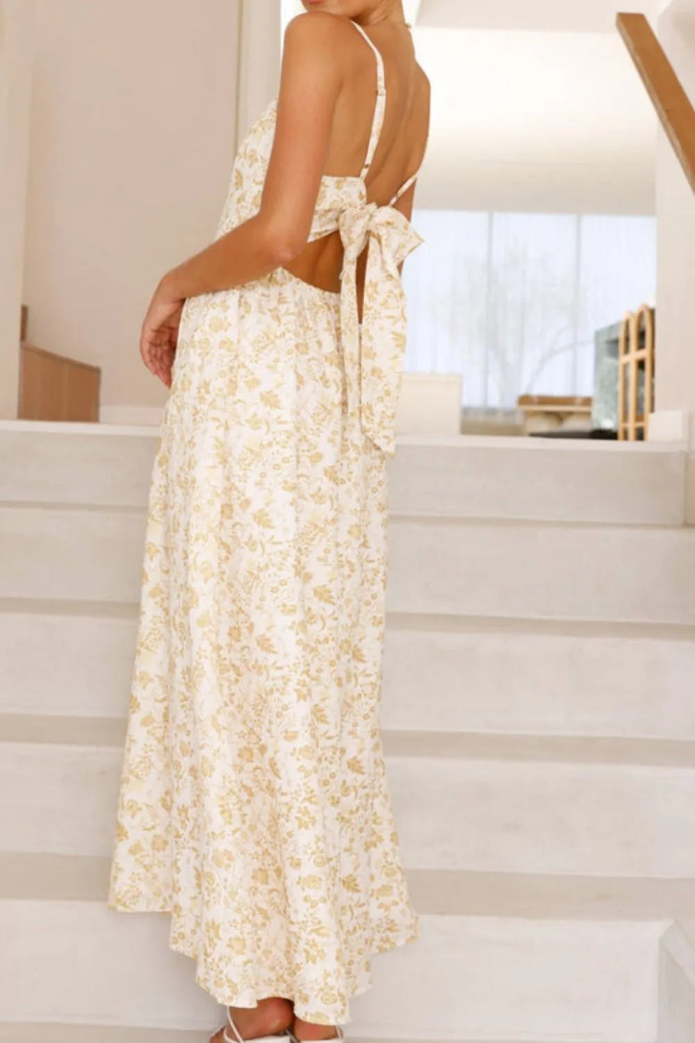 Bow Back V-Neck Cami Maxi Dress, side view