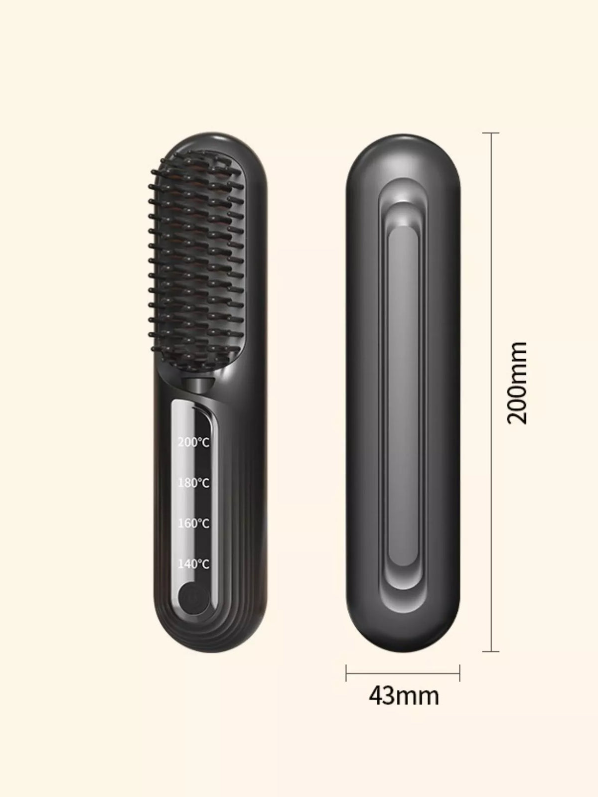 Fast heating straightening comb full view