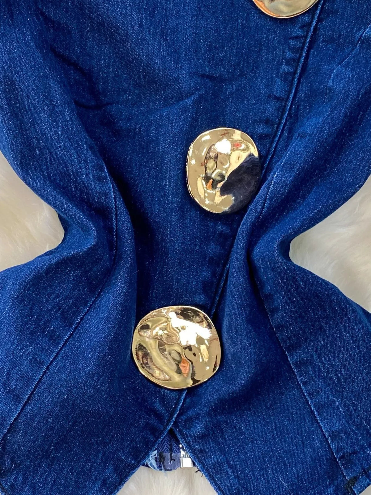 Denim two piece set side view