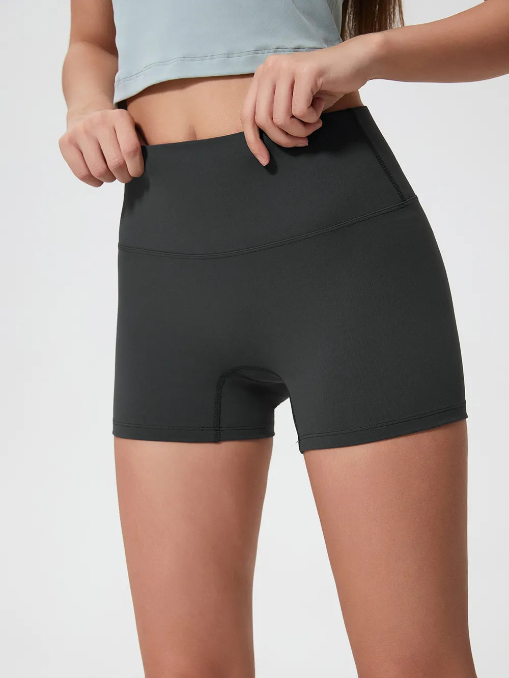 Millennia High Waist Active Shorts Graphite Gray - Fashorio
