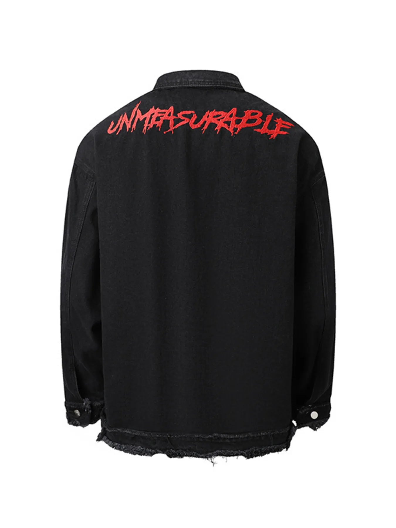 Men's Raw Hem Long Sleeve Denim Jacket - Fashorio