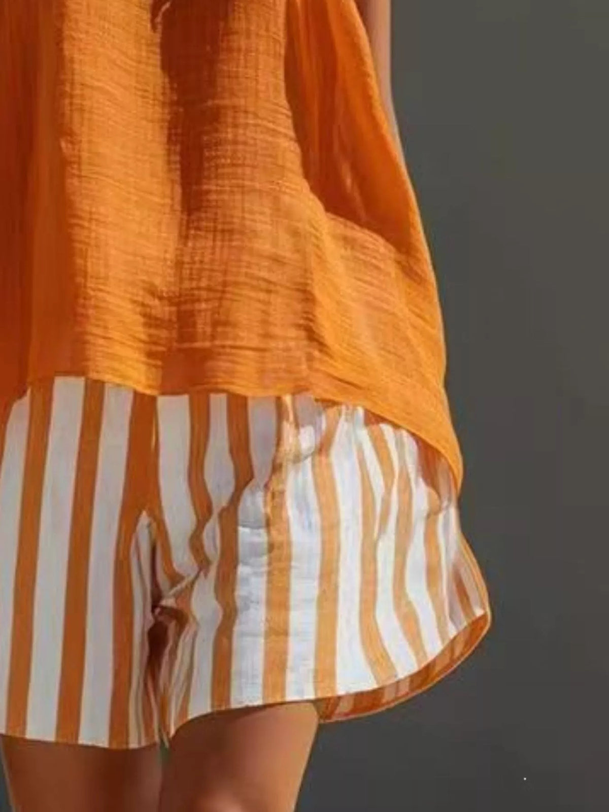 Womens two piece tank and shorts set detail