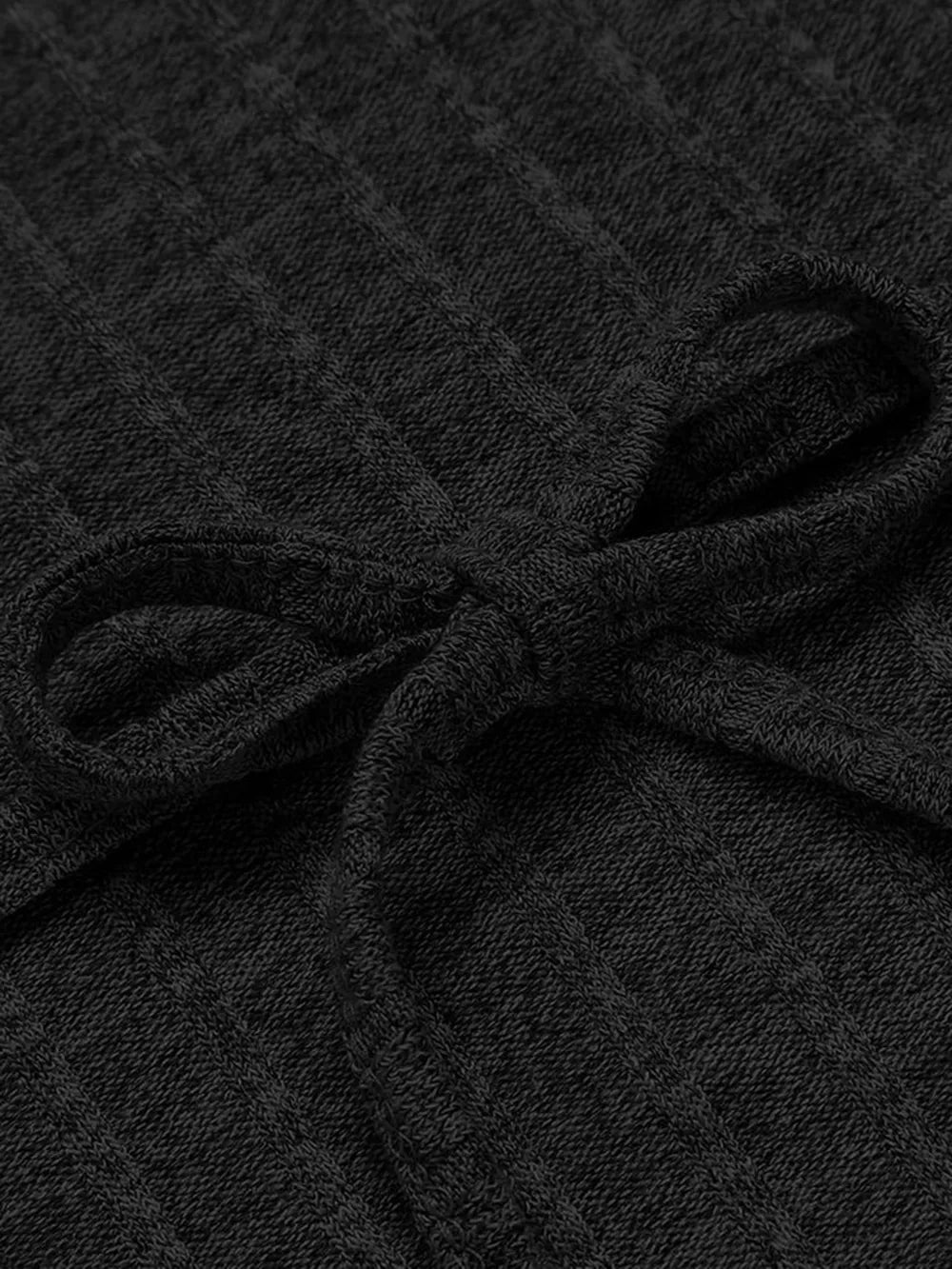 Tied Solid Lounge Nightgown with Pockets - Fashorio