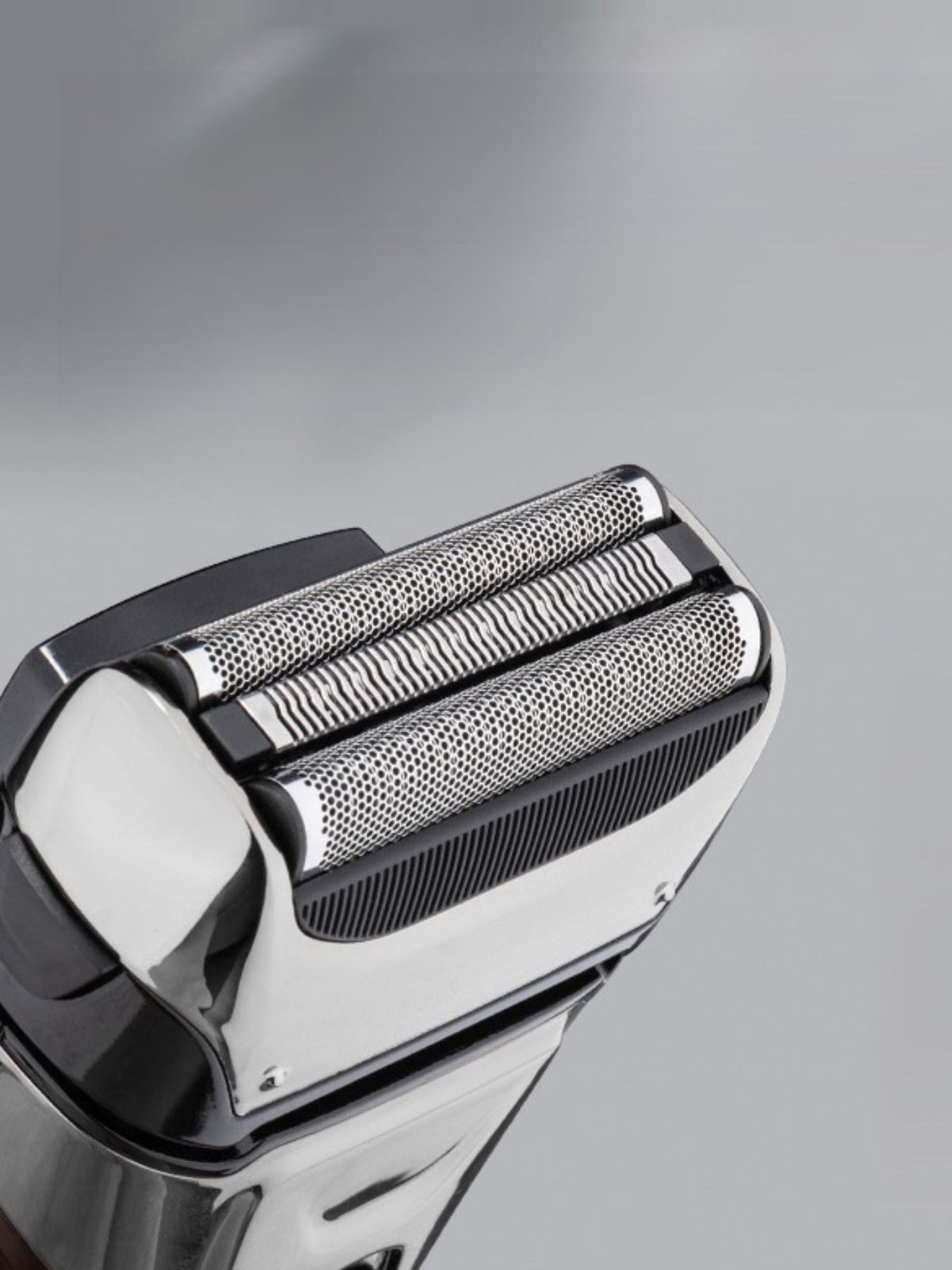Digital display shaver head close up