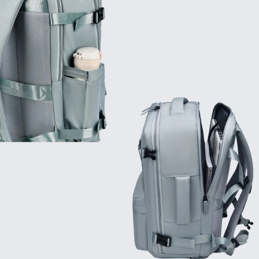 Oxford cloth backpack with side pockets back and straps