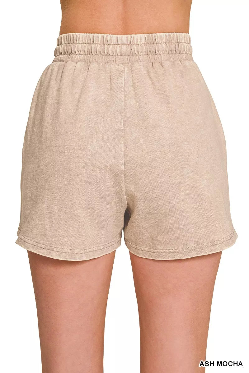 French terry set hem detail