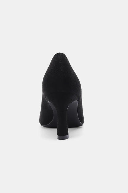 Beast Fashion Faux Suede Point Toe Pumps - Fashorio