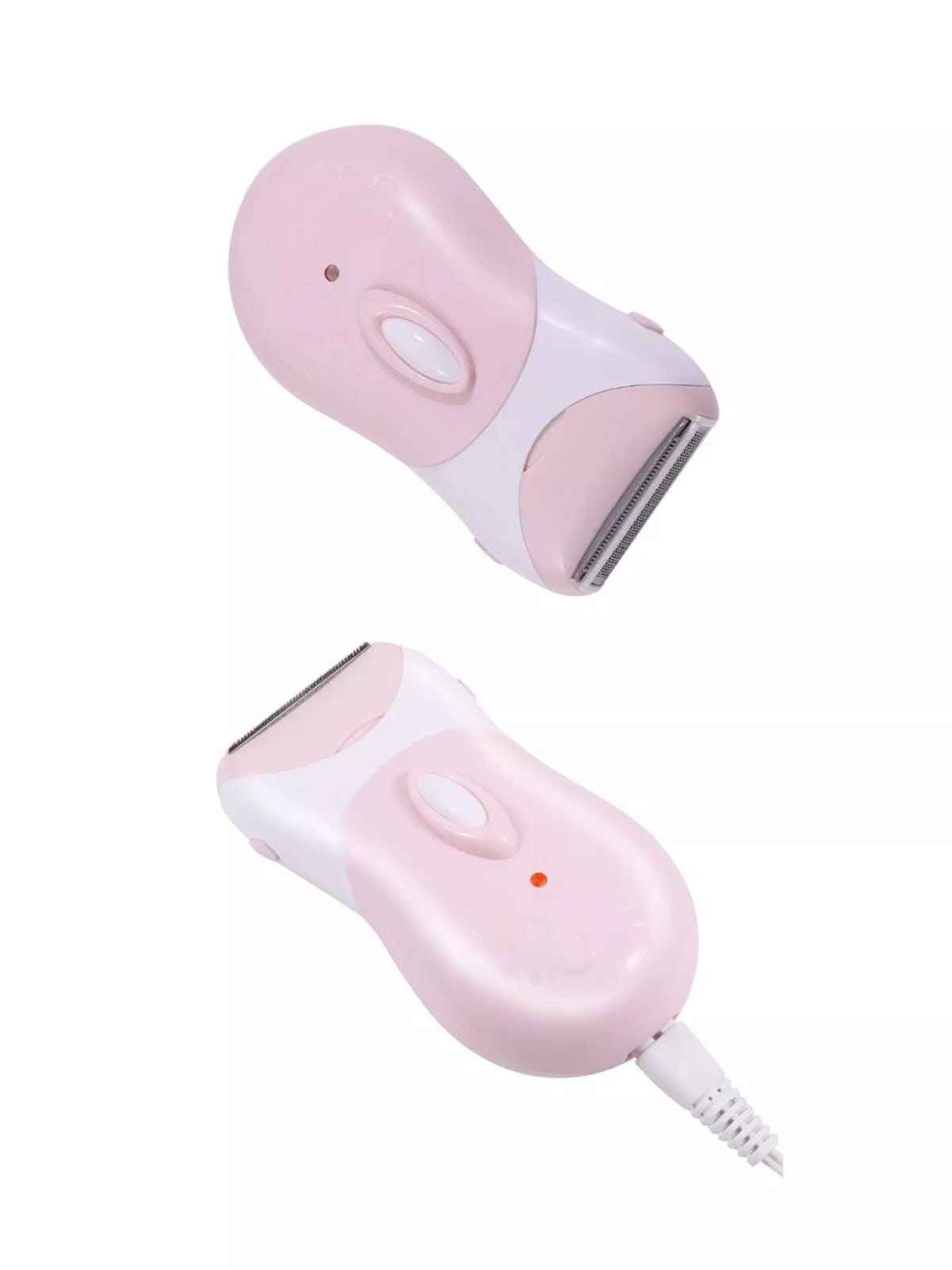 Electric epilator in use on leg