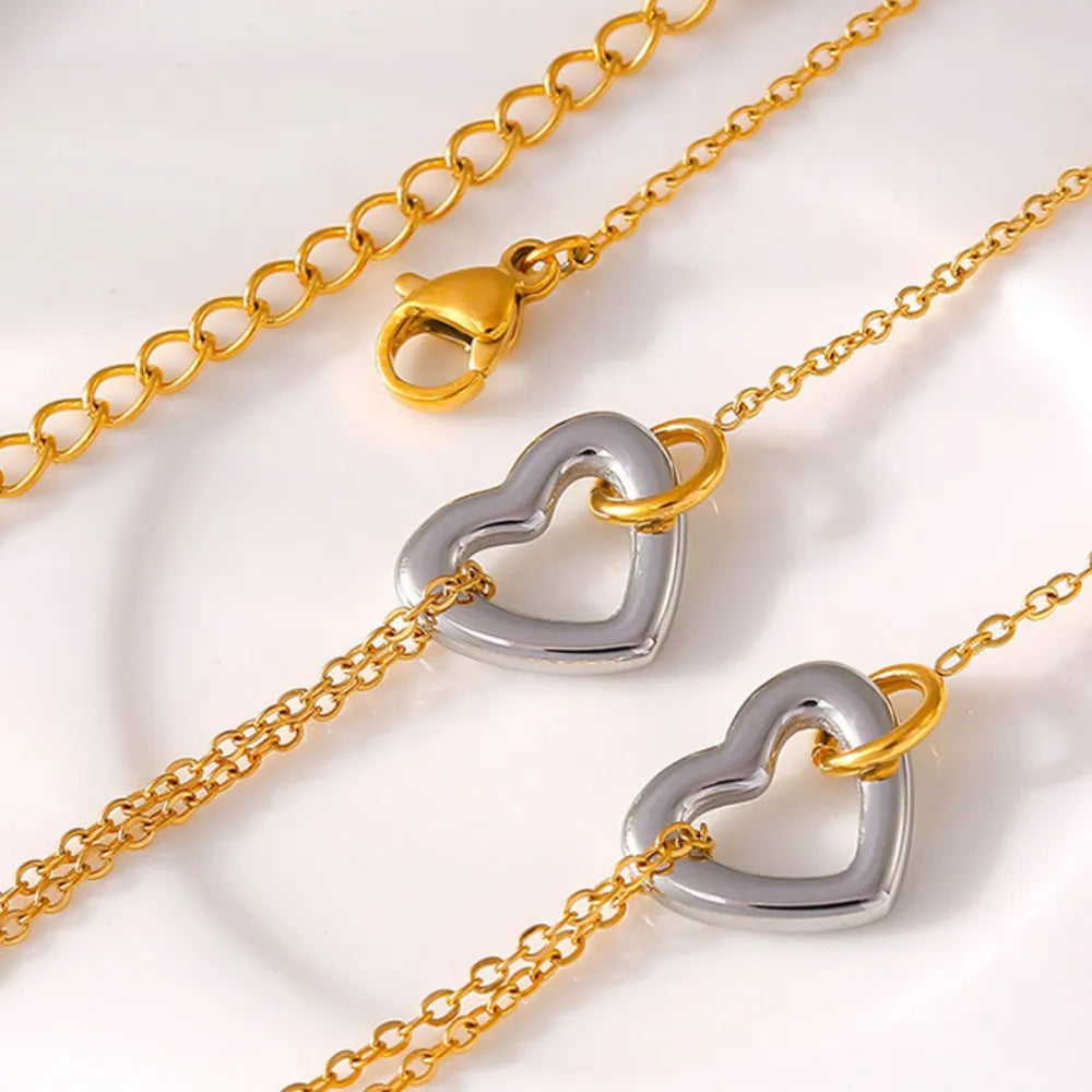 18K Gold-Plated Heart Bracelet - Fashorio
