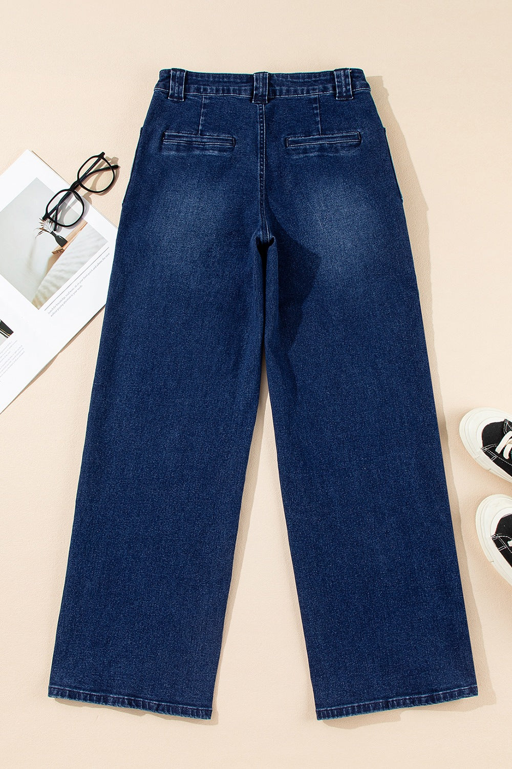 Straight leg jeans detail view