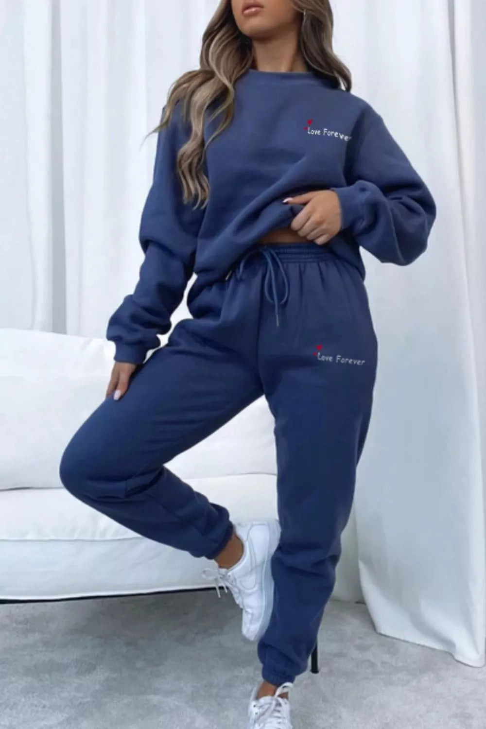 Round Neck Sweatshirt and Joggers Set, view 14