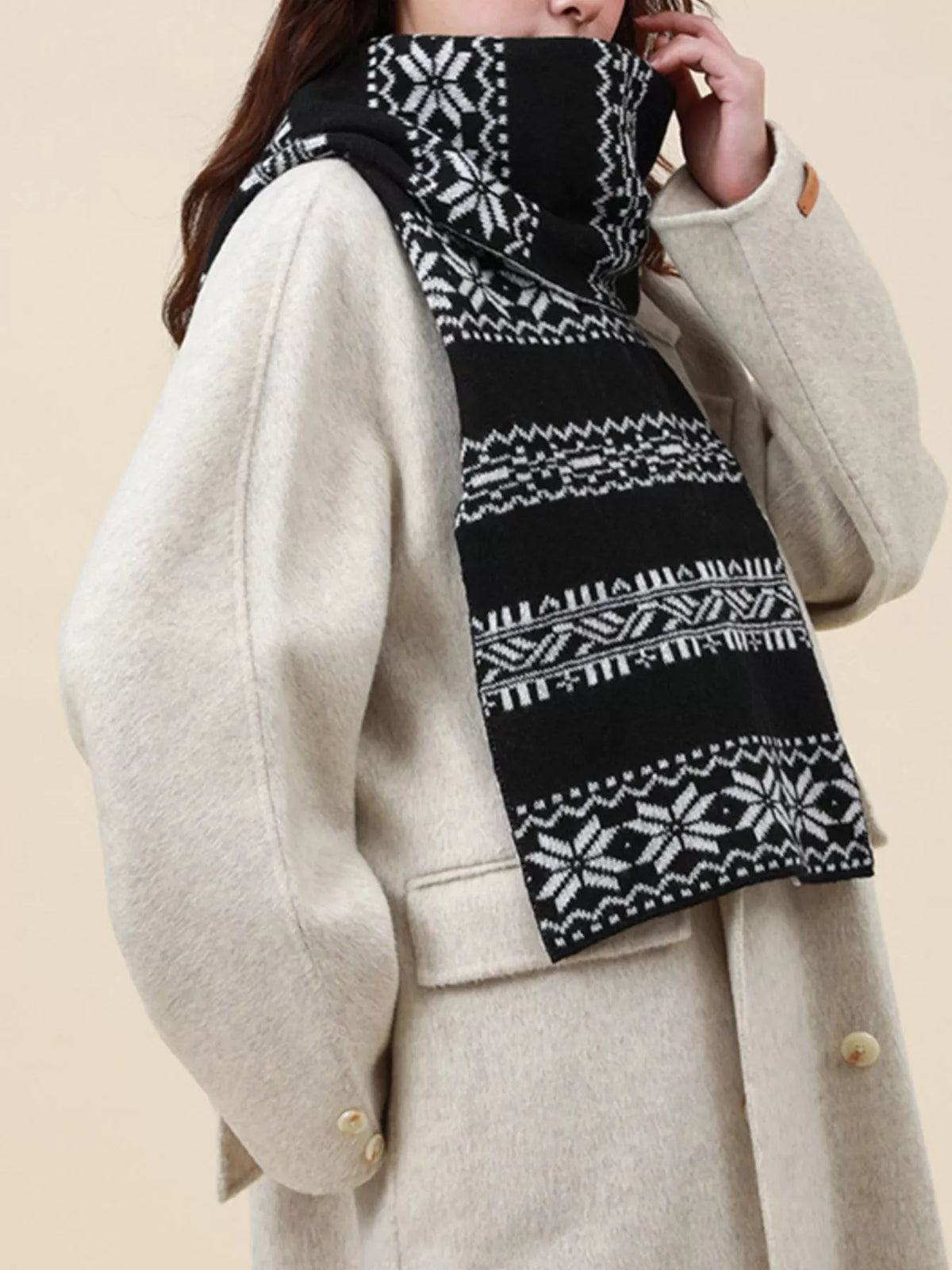 Christmas Snowflake Knit Scarf, view 21