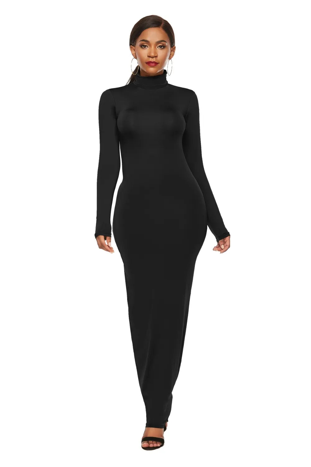 Bodycon maxi dress color option front view