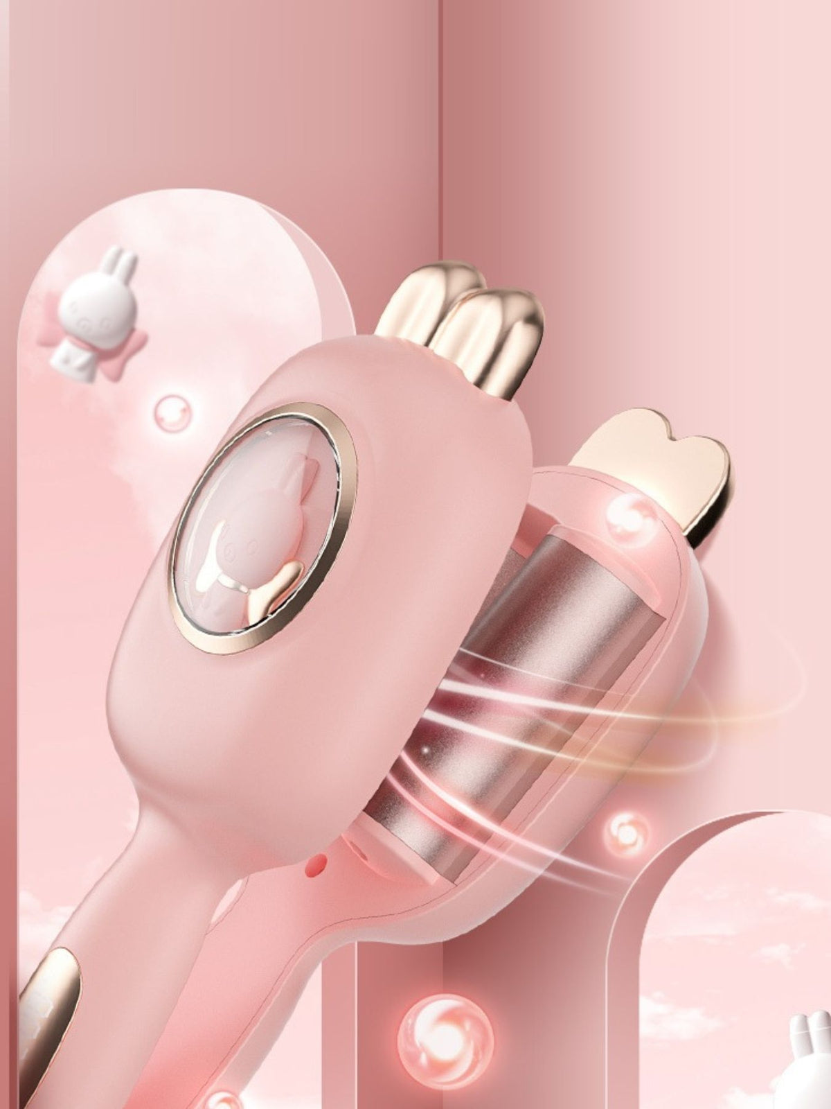Curling iron control button detail