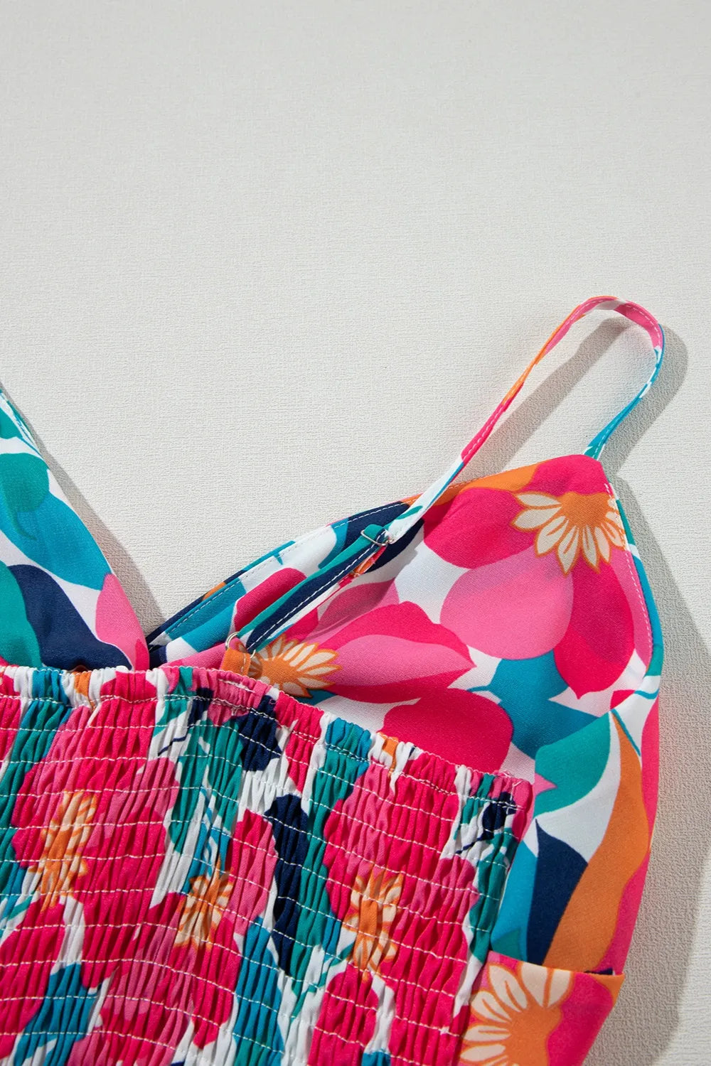 V neck floral maxi dress full length