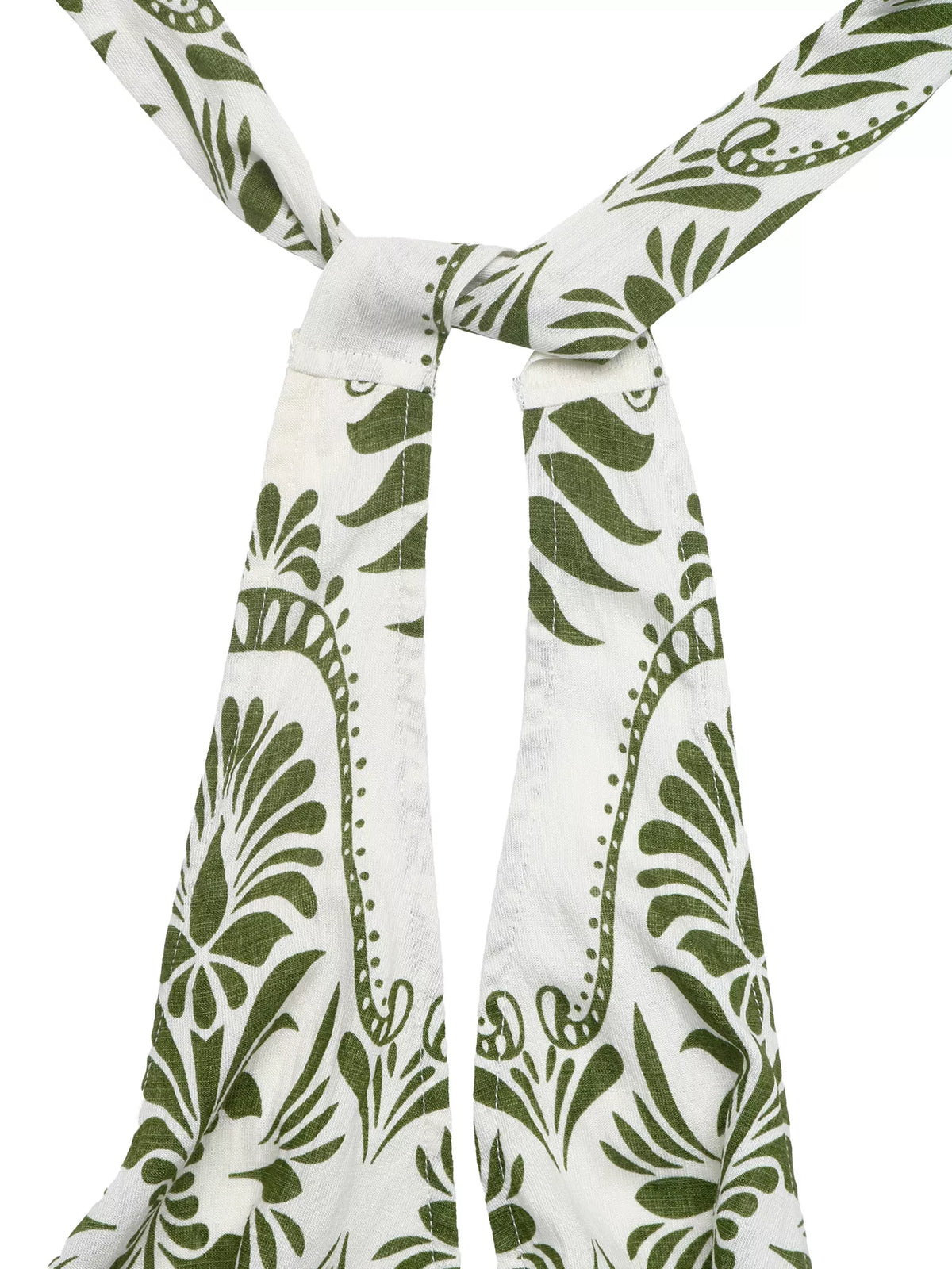Green printed halter neck wide leg jumpsuit, full length