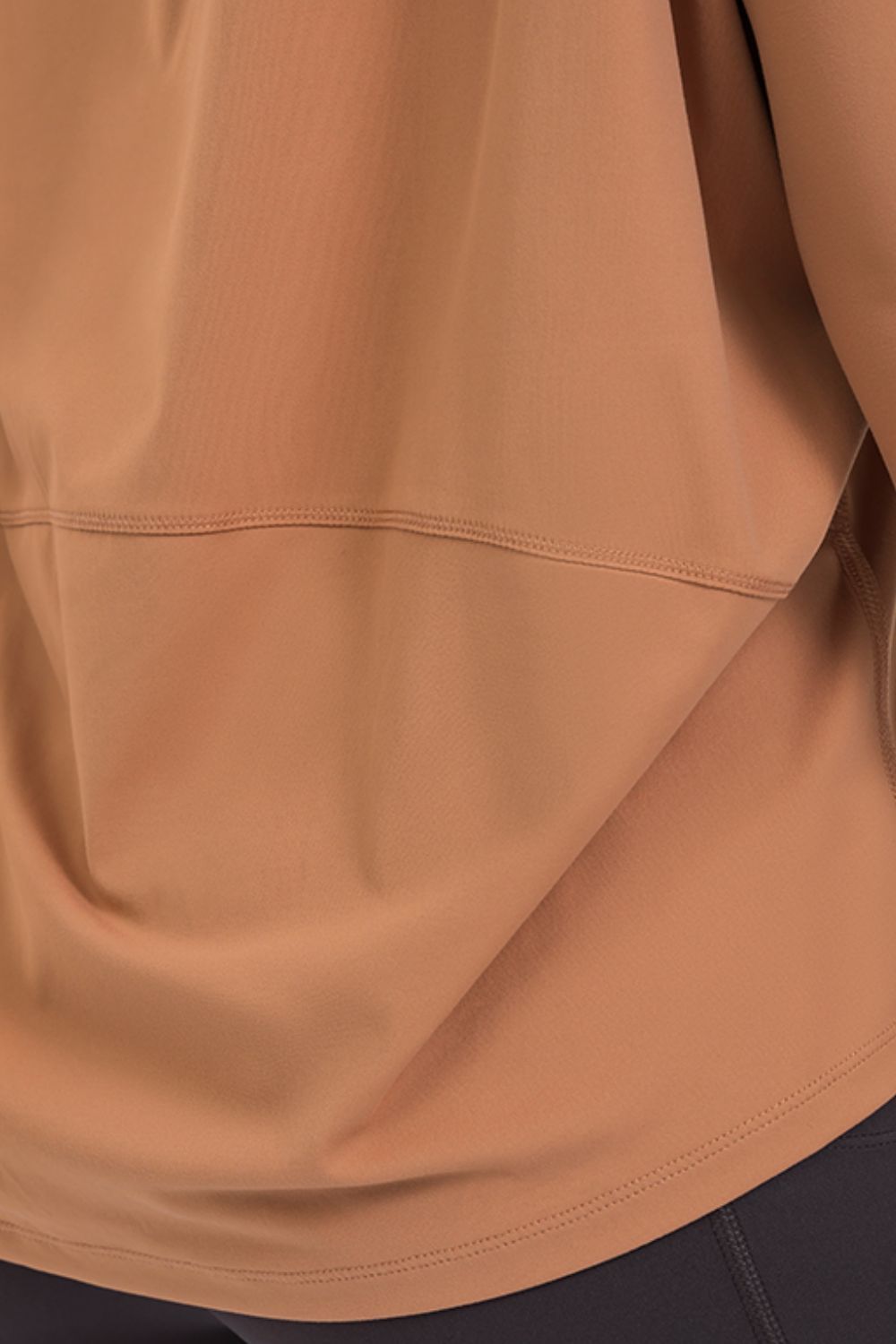 Loose fit active pullover top front view