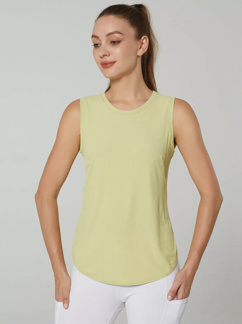 Lightweight ribbed active tank front view